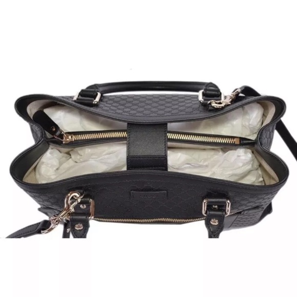 ❌SOLD❌ GUCCI BORSA MICROGUCCISSMA BLACK TOTE/HANDBAG! NWT! - Picture 5 of 9
